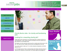 Tablet Screenshot of charitysectorjobs.com
